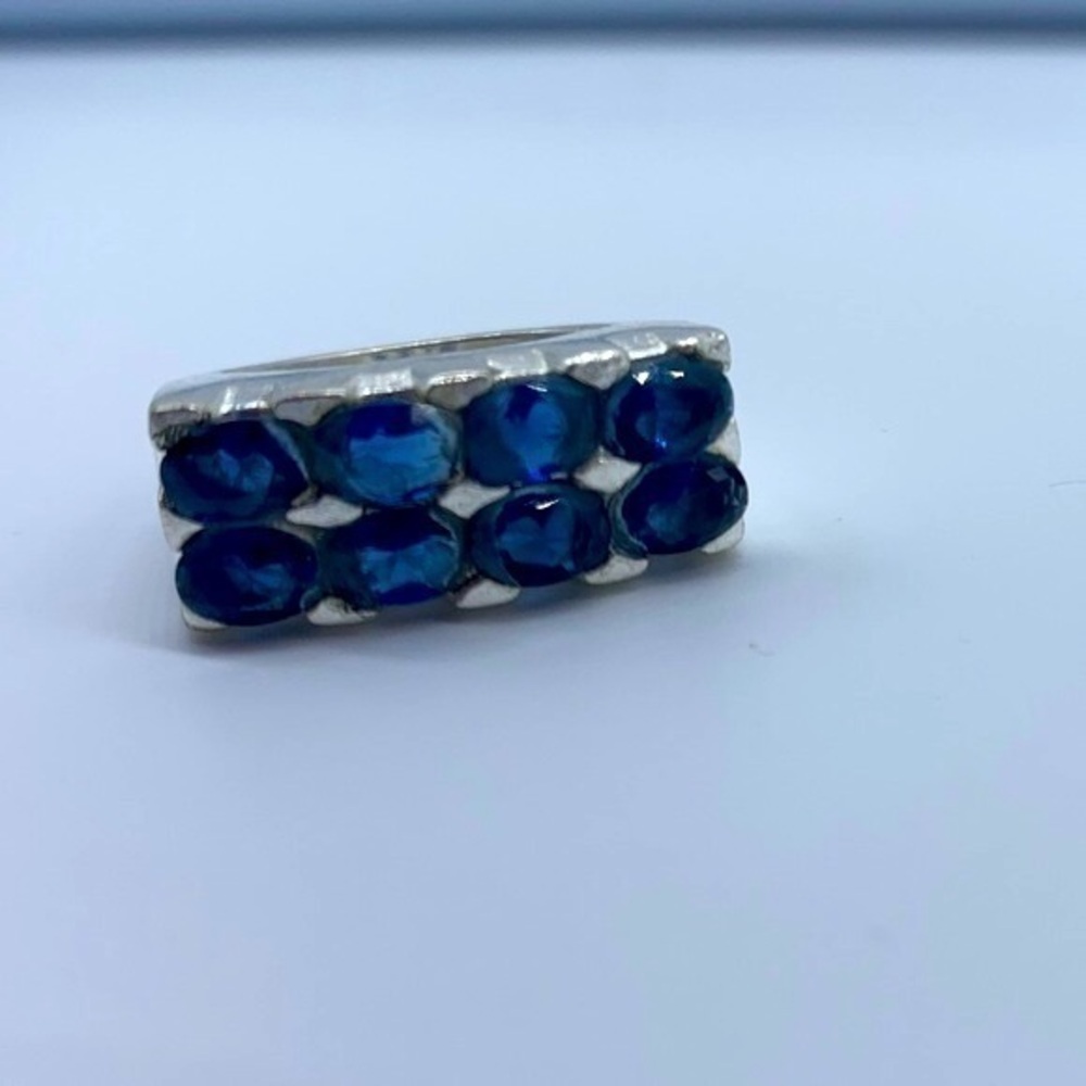 New blue sapphire crystal fashion ring for women